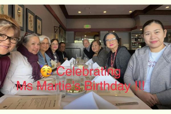 Home Instead Celebrates Martie Cruz with a Special Birthday Lunch